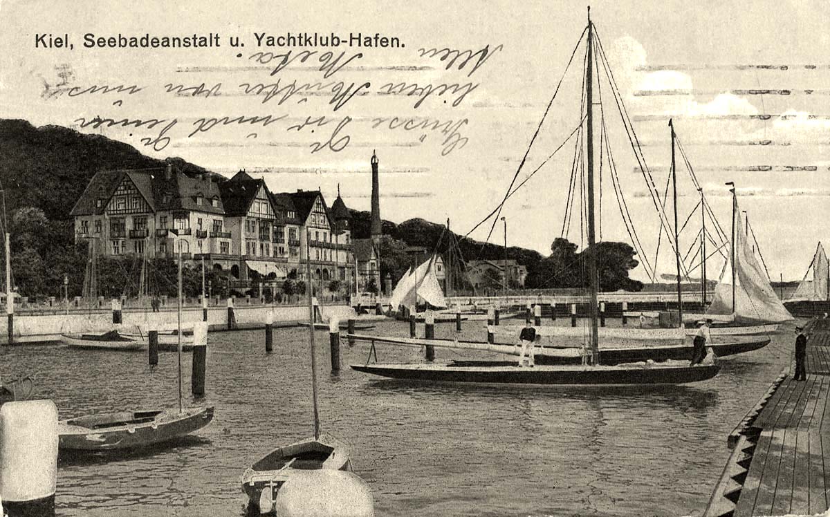 Kiel. Seebadeanstalt und Yachtclub Hafen, 1914