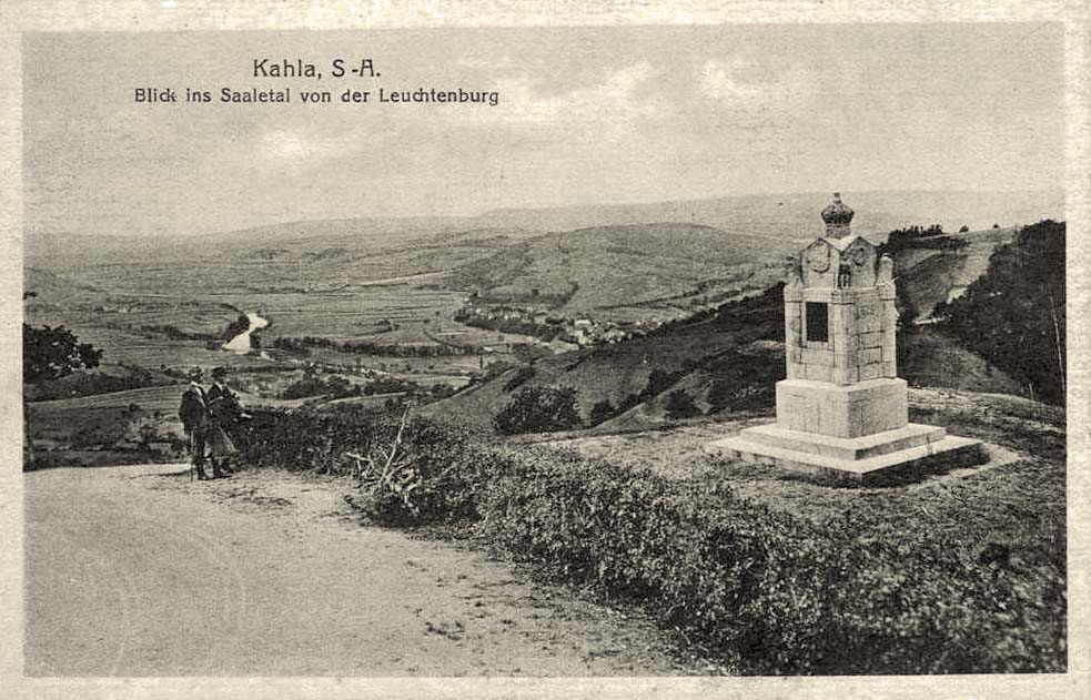 Kahla. Blick ins Saaletal von der Leuchtenburg, 1920