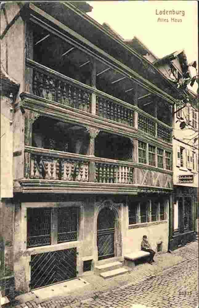 Ladenburg. Altes Haus, 1921