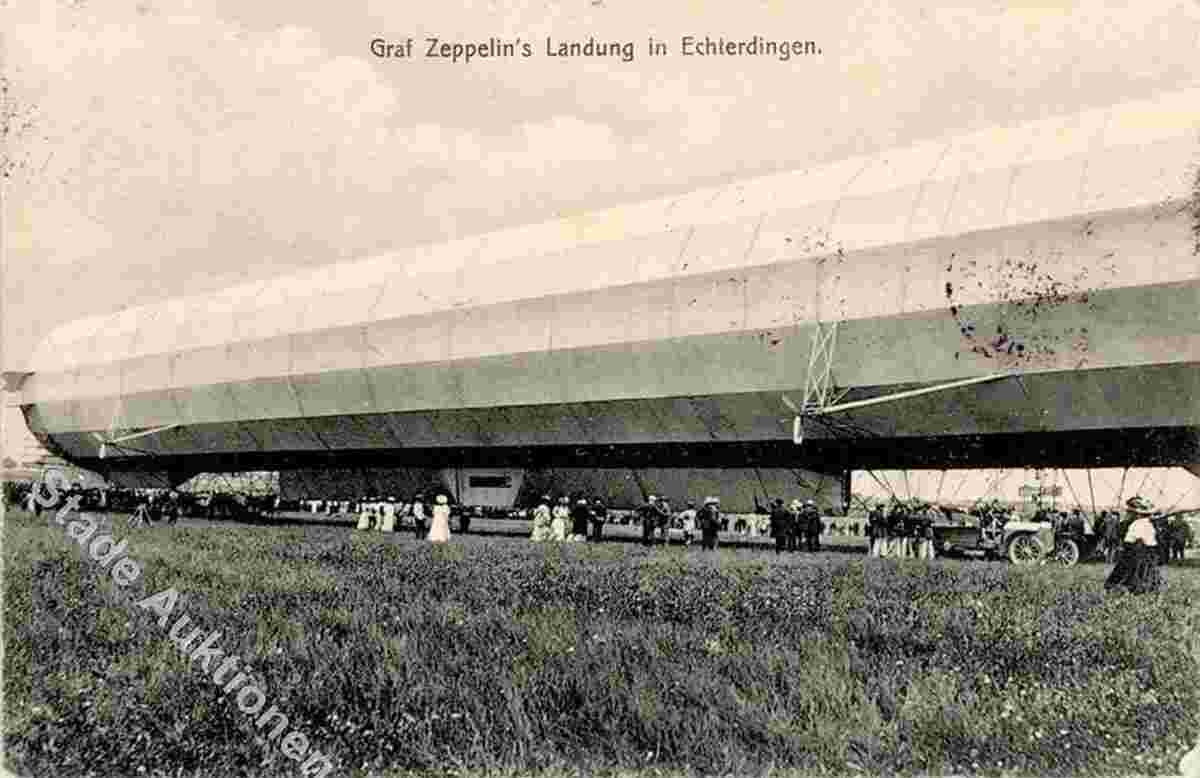 Leinfelden-Echterdingen. Landung bei Echterdingen, 5. August 1908