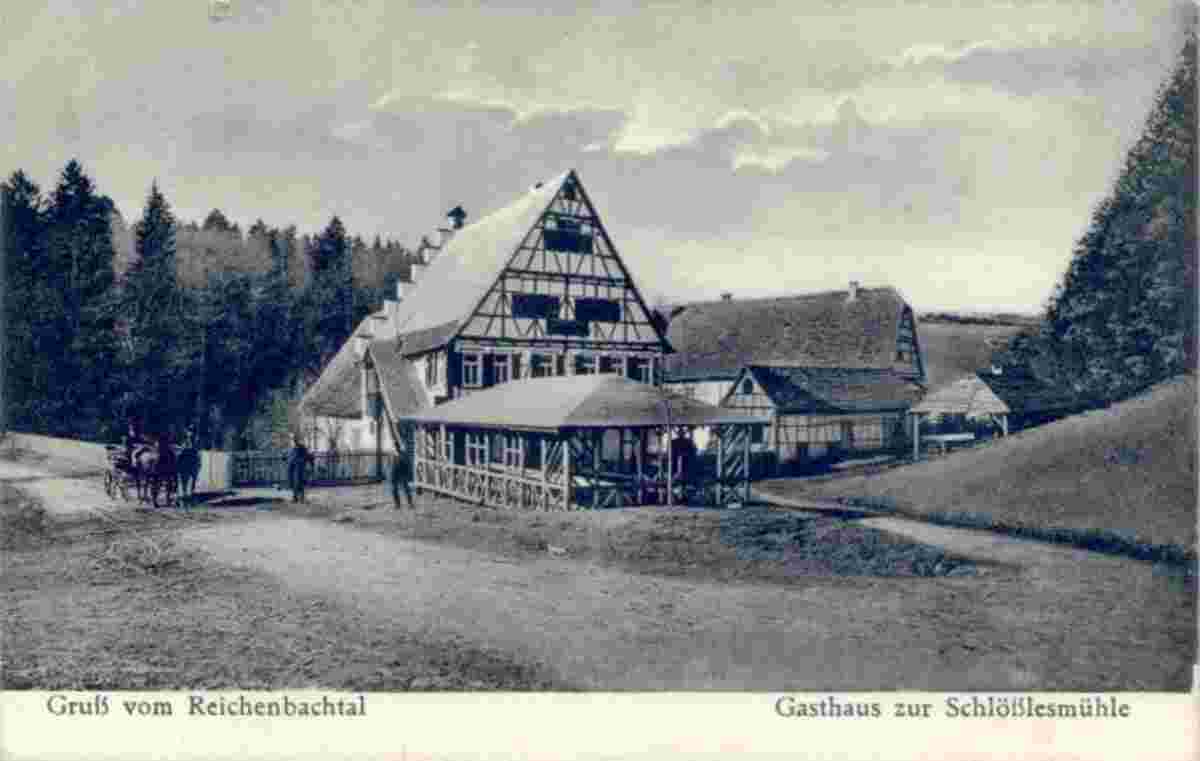 Leinfelden-Echterdingen. Reichenbachtal - Gasthaus zum Schlößlesmühle, 1929