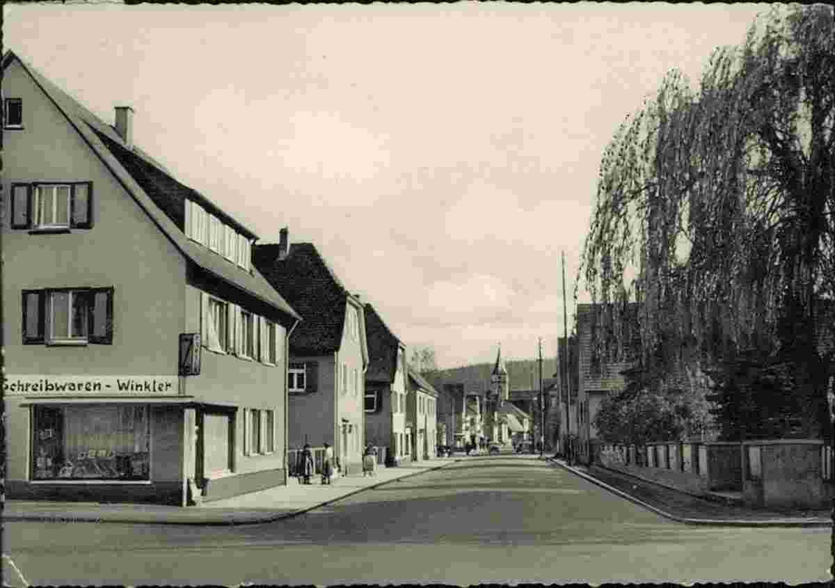Leonberg. Eltingen - Ecke Post- und Bismarckstraße, 1959