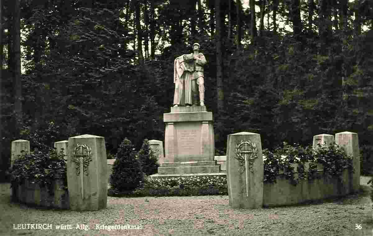 Leutkirch. Kriegerdenkmal, um 1920