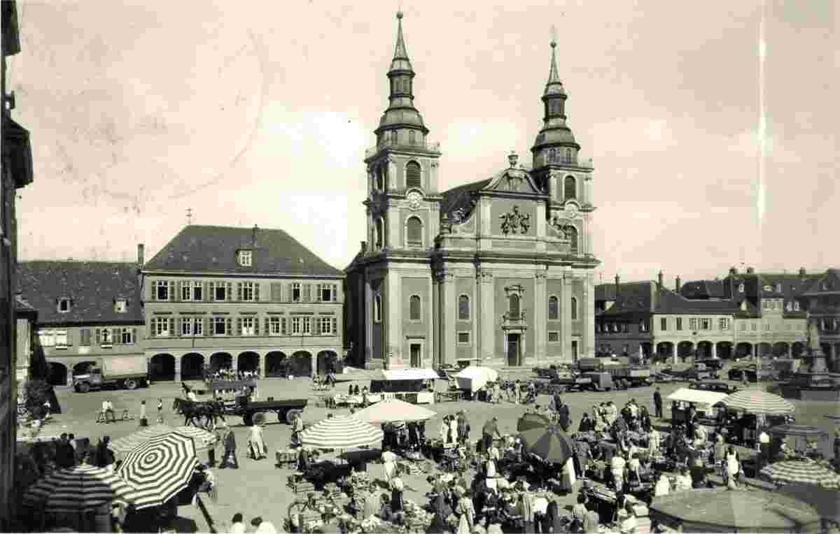 Ludwigsburg. Marktplatz, 1954
