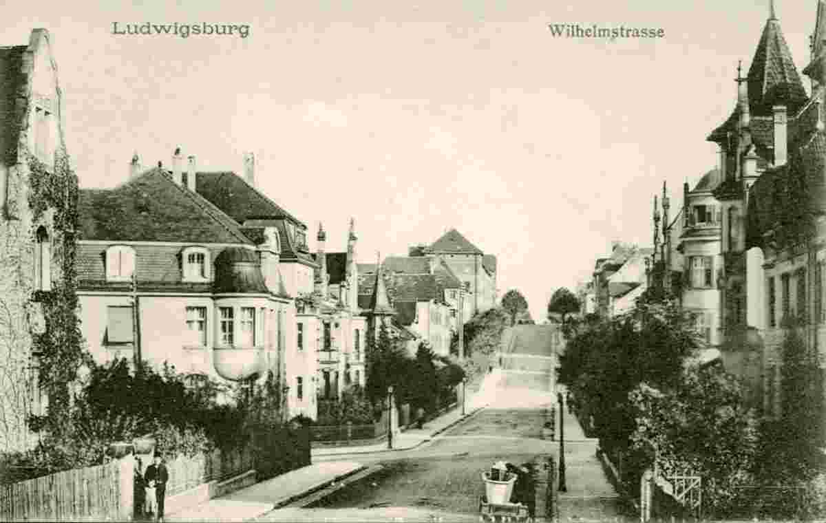 Ludwigsburg. Wilhelmstraße, um 1910