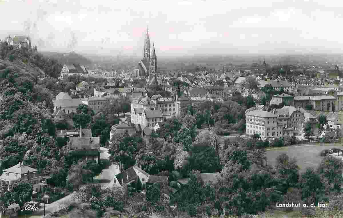 Landshut. Panorama von Landshut an der Isar