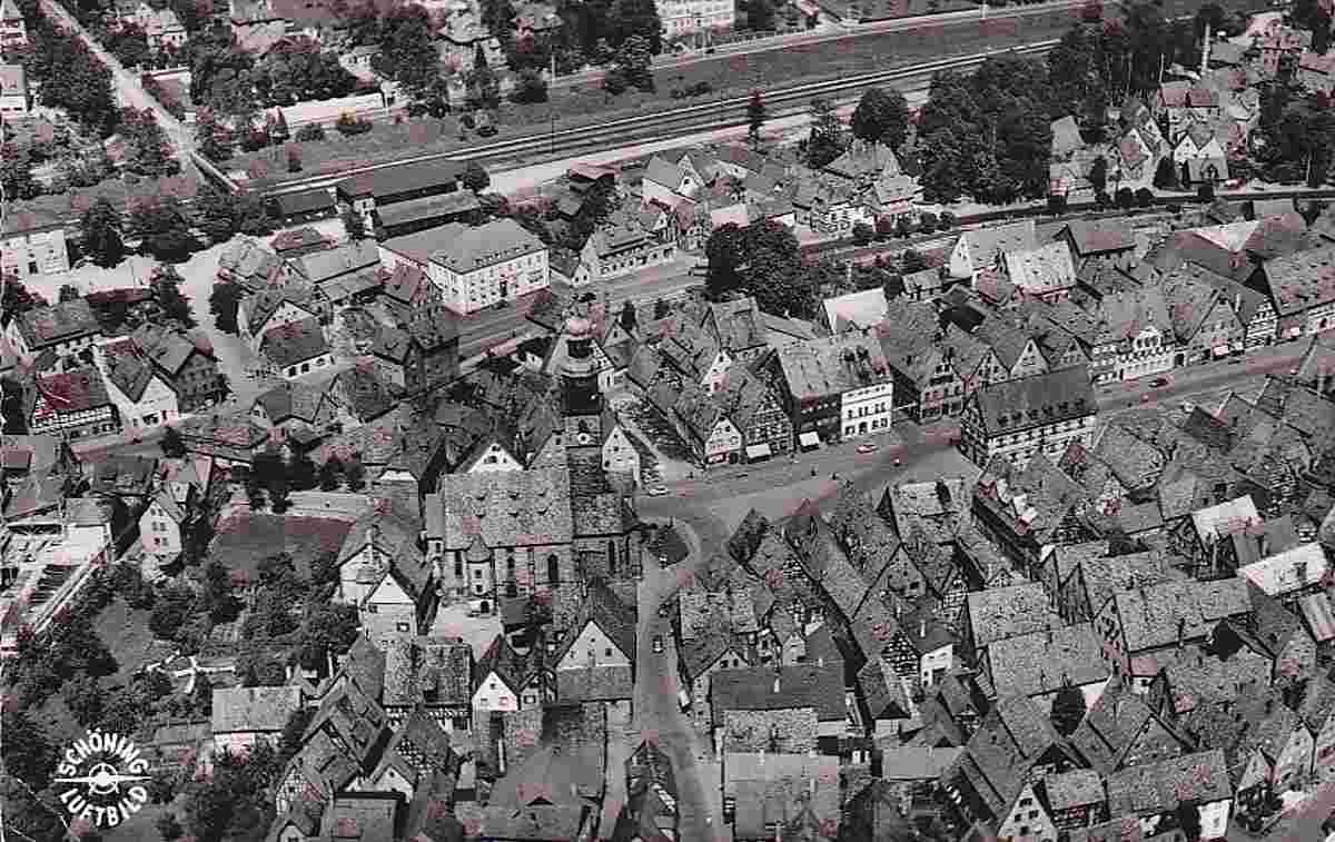 Lauf an der Pegnitz, Luftbild, 1957
