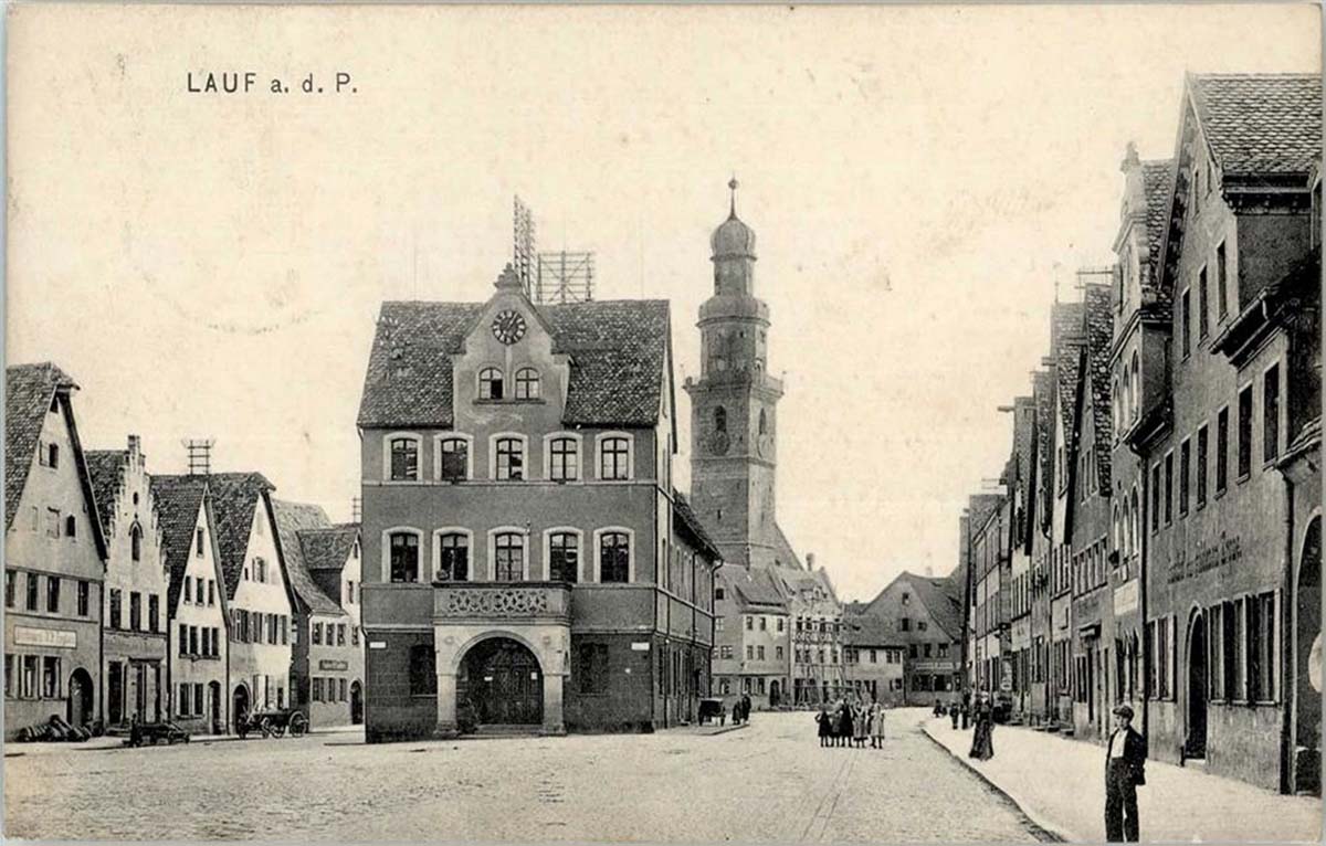 Lauf an der Pegnitz. Marktplatz, 1910