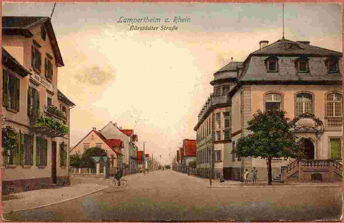 Lampertheim. Bürstädter Straße, 1915
