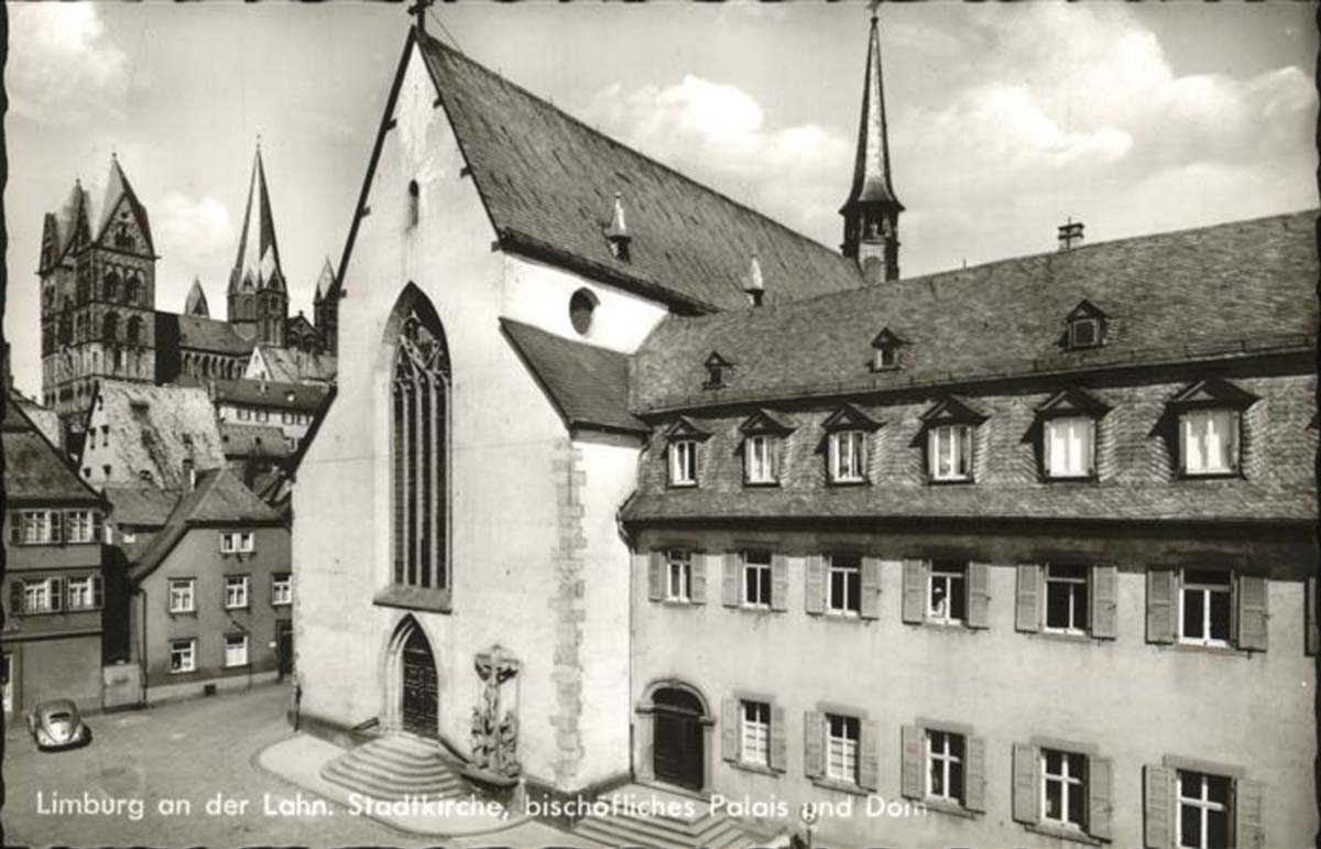 Limburg an der Lahn. Stadtkirche, Bischöfliches Palais und Dom