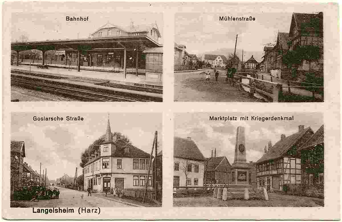Langelsheim. Bahnhof, Mühlenstraße, 1928