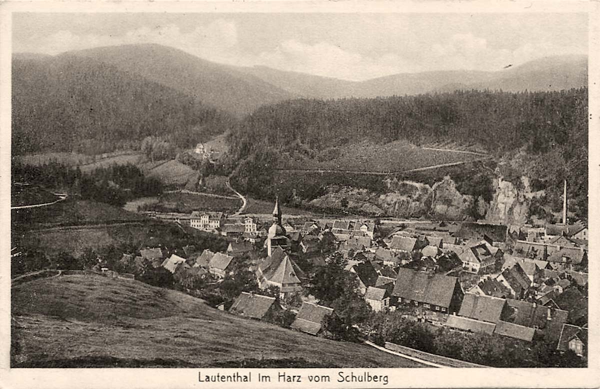 Langelsheim. Lautenthal - Ansicht vom Schulberg, 1931