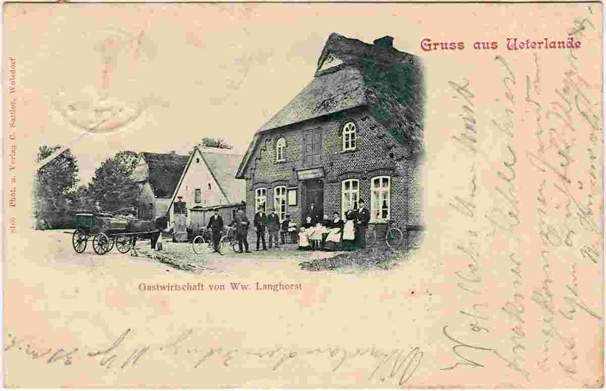 Loxstedt. Ueterlande - Gastwirtschaft von Ww Langhorst, 1902