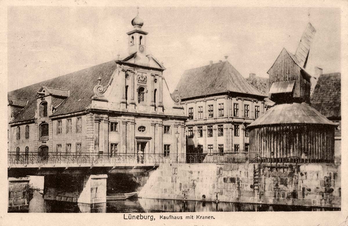 Lüneburg. Alter Kran und Kaufhaus, 1912