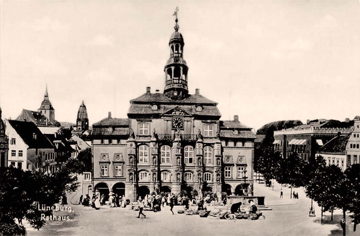 Lüneburg. Rathaus, Markt, 1927