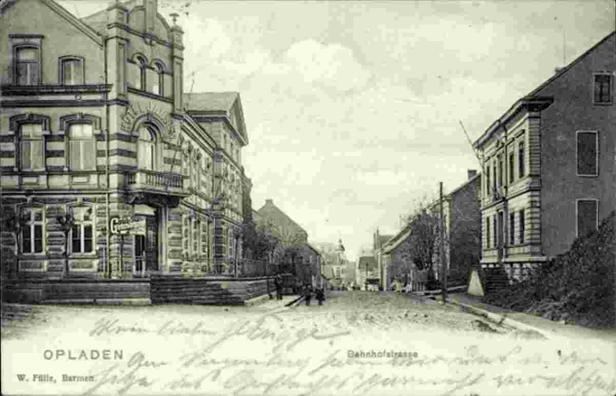 Leverkusen. Opladen - Bahnhofstraße, Hotel, 1905