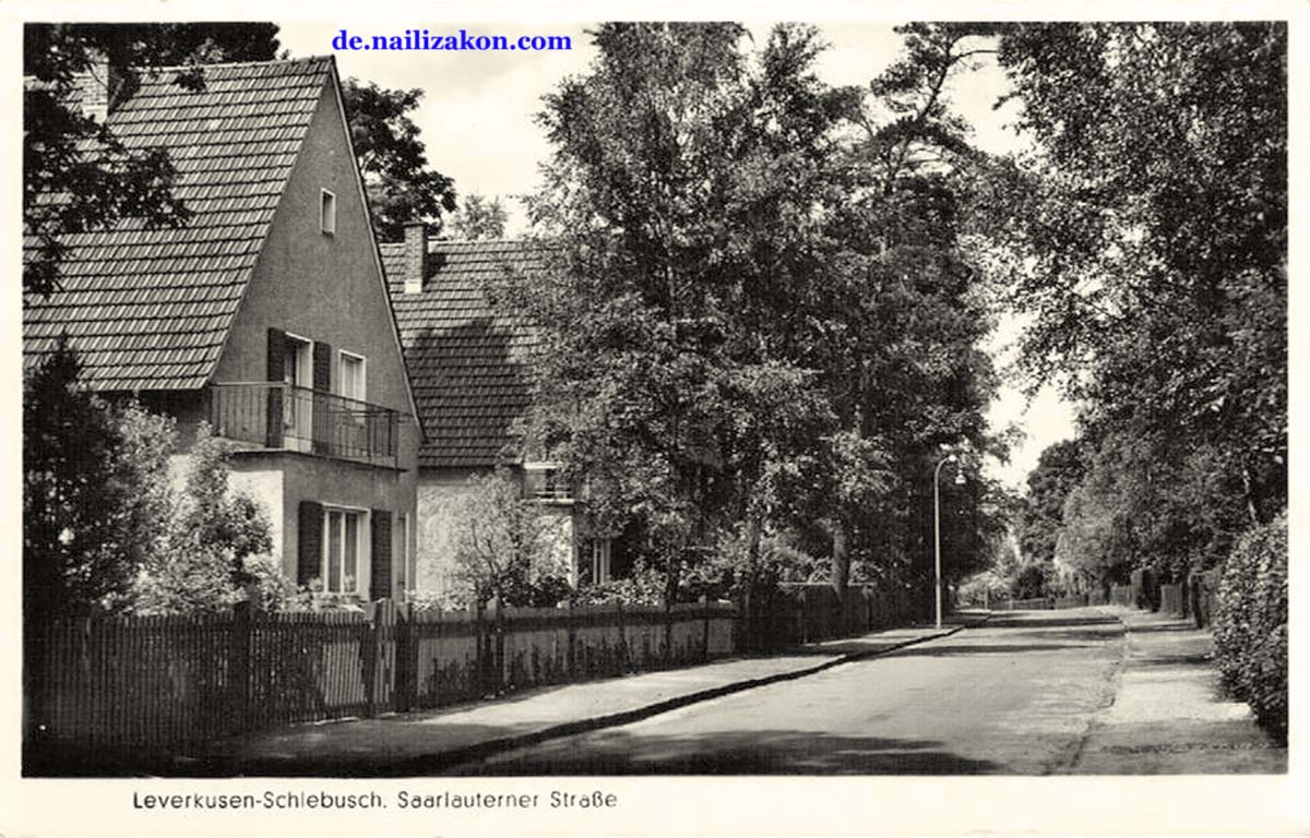 Leverkusen. Stadtteil Schlebusch - Saarlauterner Straße, 1957