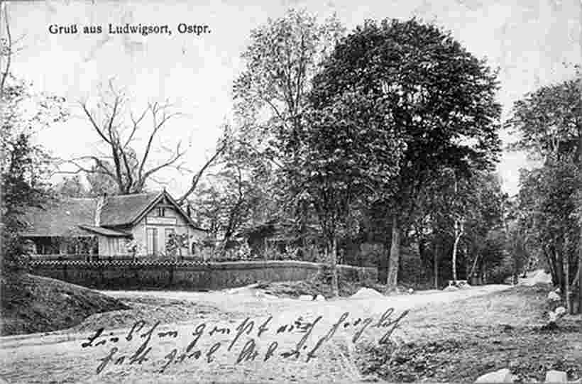 Ludwigsort. Dorfstraße, Milchfabrik, 1905-1915