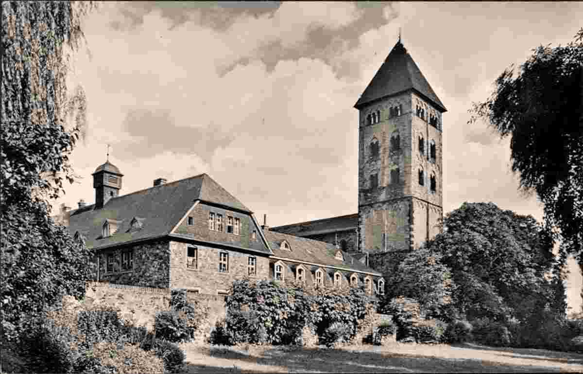 Lahnstein. Niederlahnstein - St Johanniskirche mit Benediktinerinnenkloster, 1959