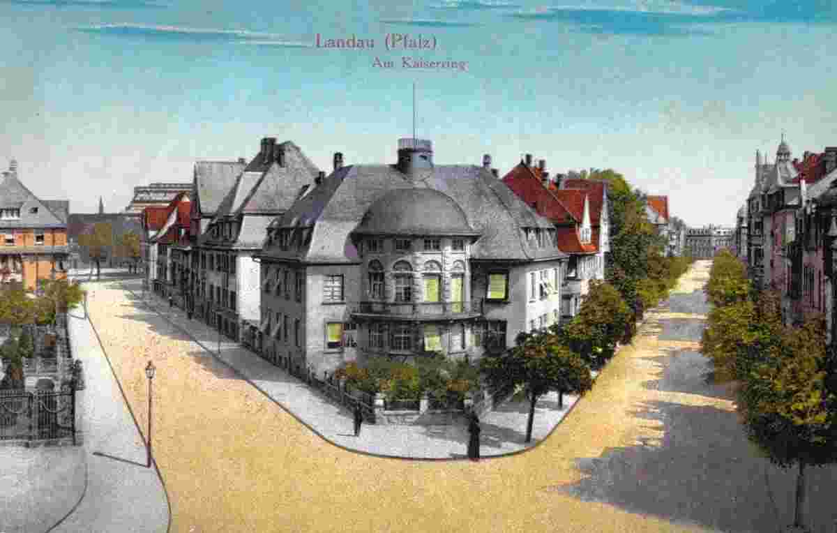 Landau. Ecke Ostring und Moltkestraße, 1915