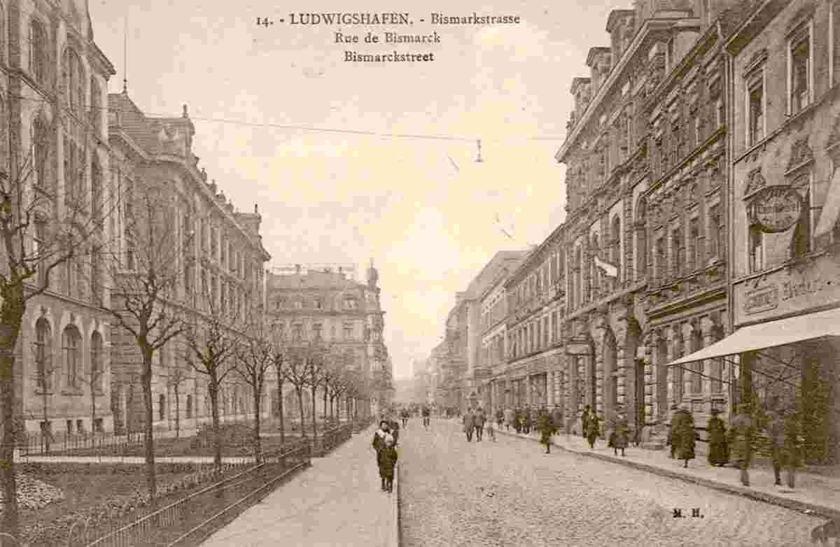 Ludwigshafen am Rhein. Bismarkstraße, 1900