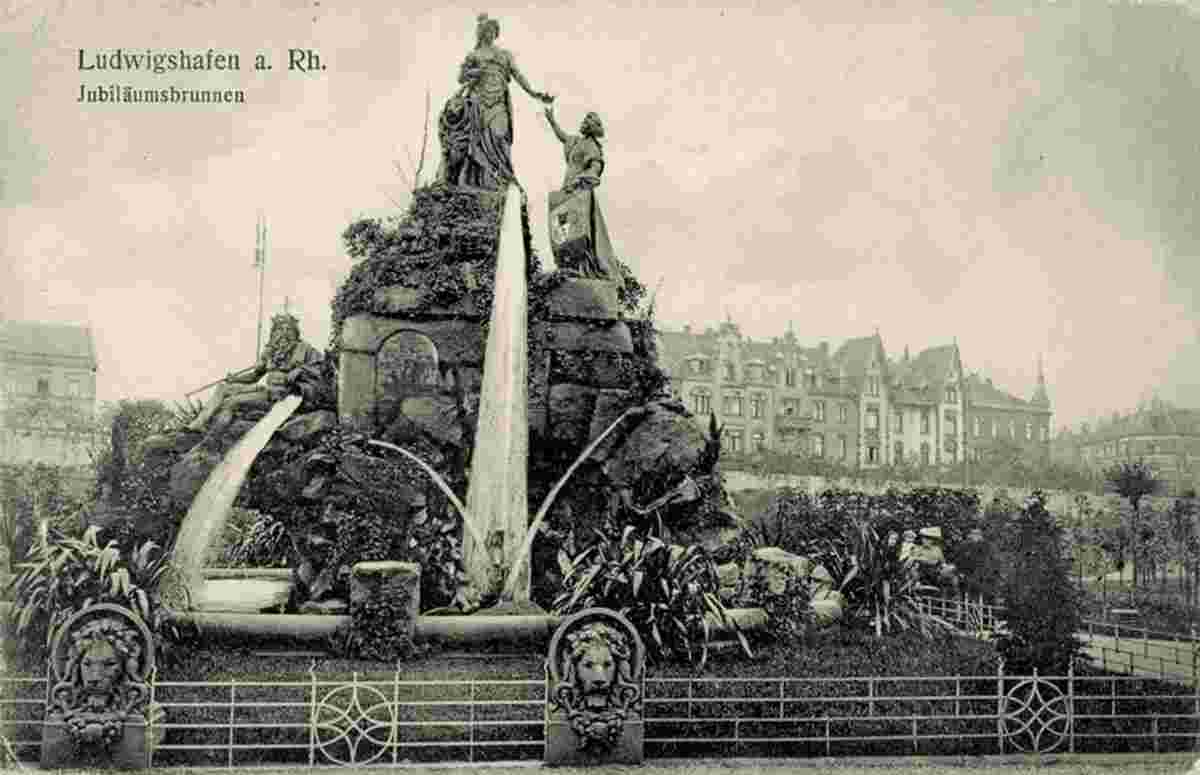 Ludwigshafen am Rhein. Jubiläumsbrunnen, 1908