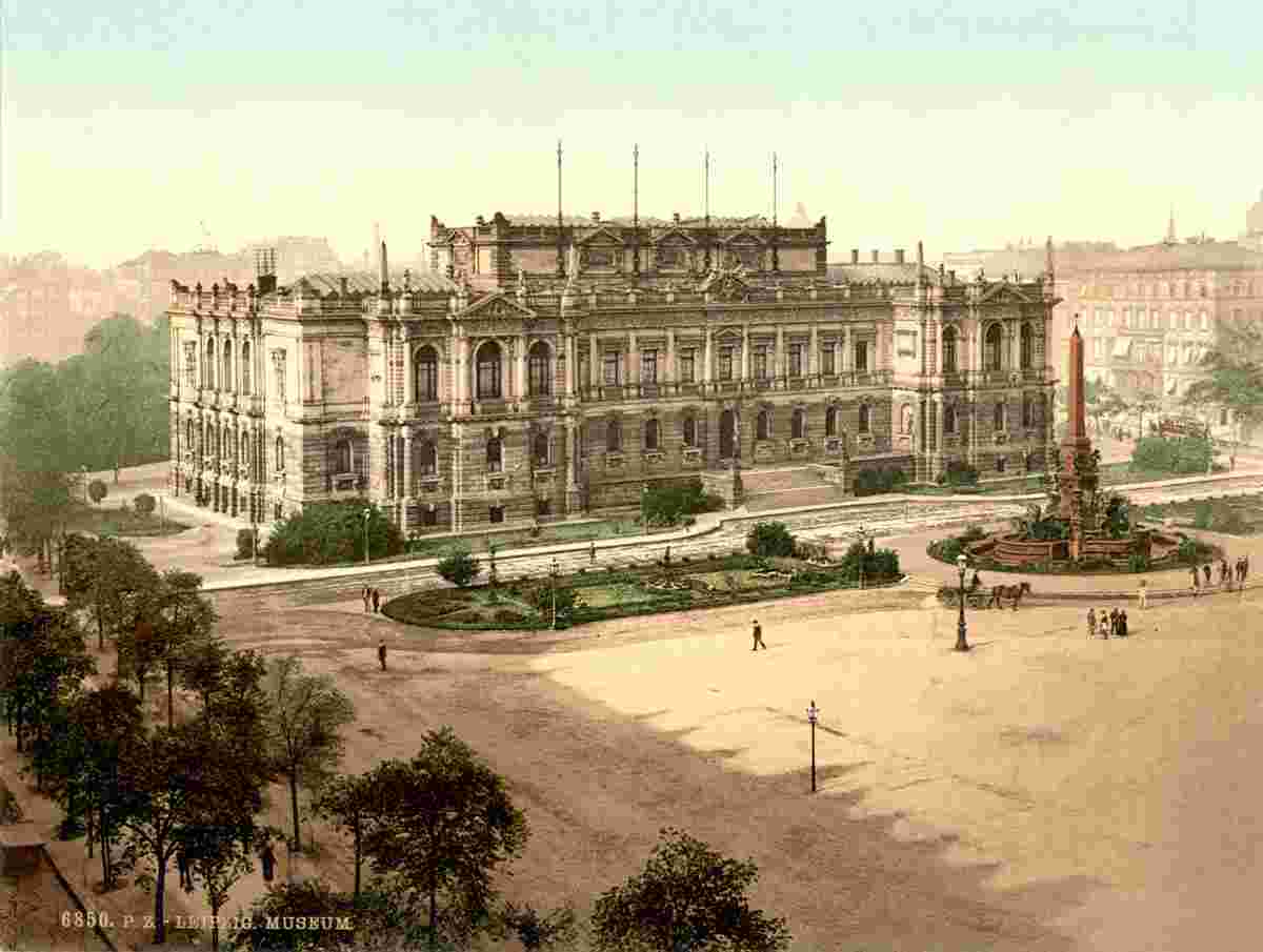 Leipzig. Bildermuseum, Augustusplatz, 1900
