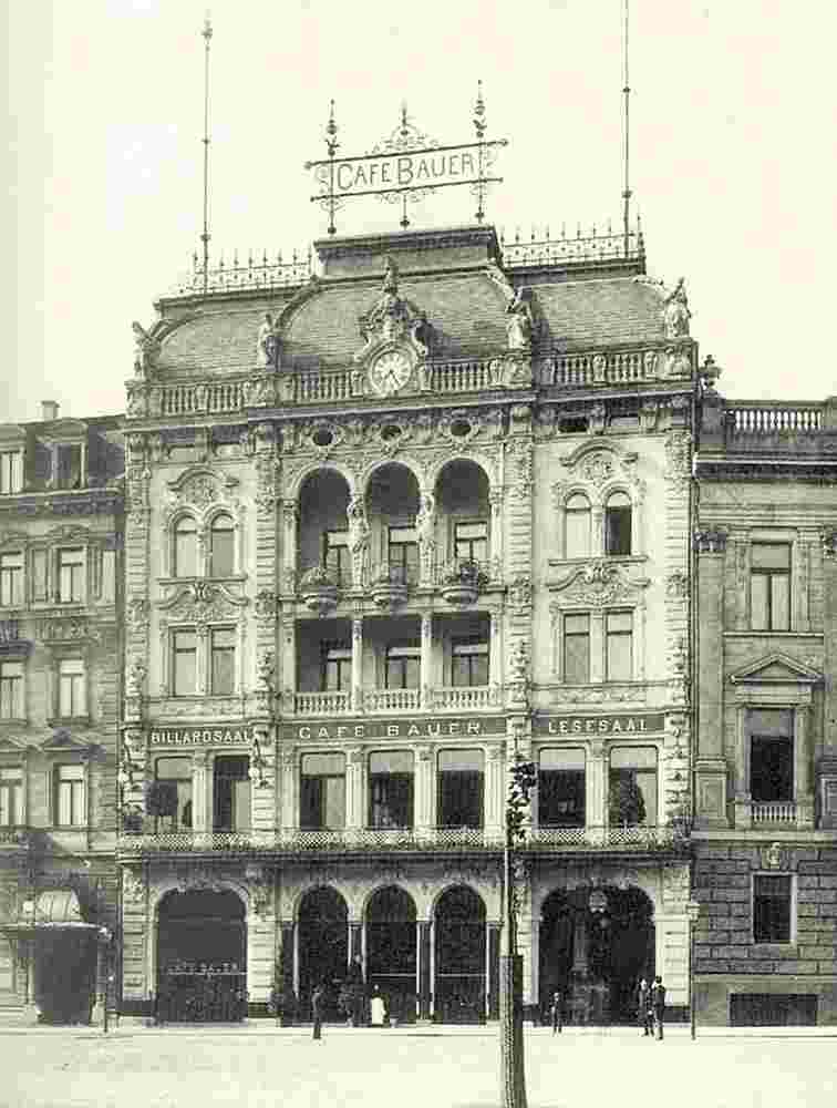 Leipzig. Cafe Bauer, Roßplatz, 1900