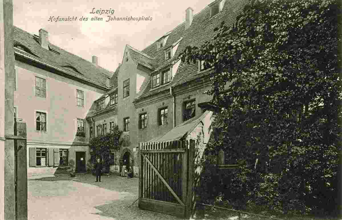 Leipzig. Hofansicht des alten Johannes Hospital