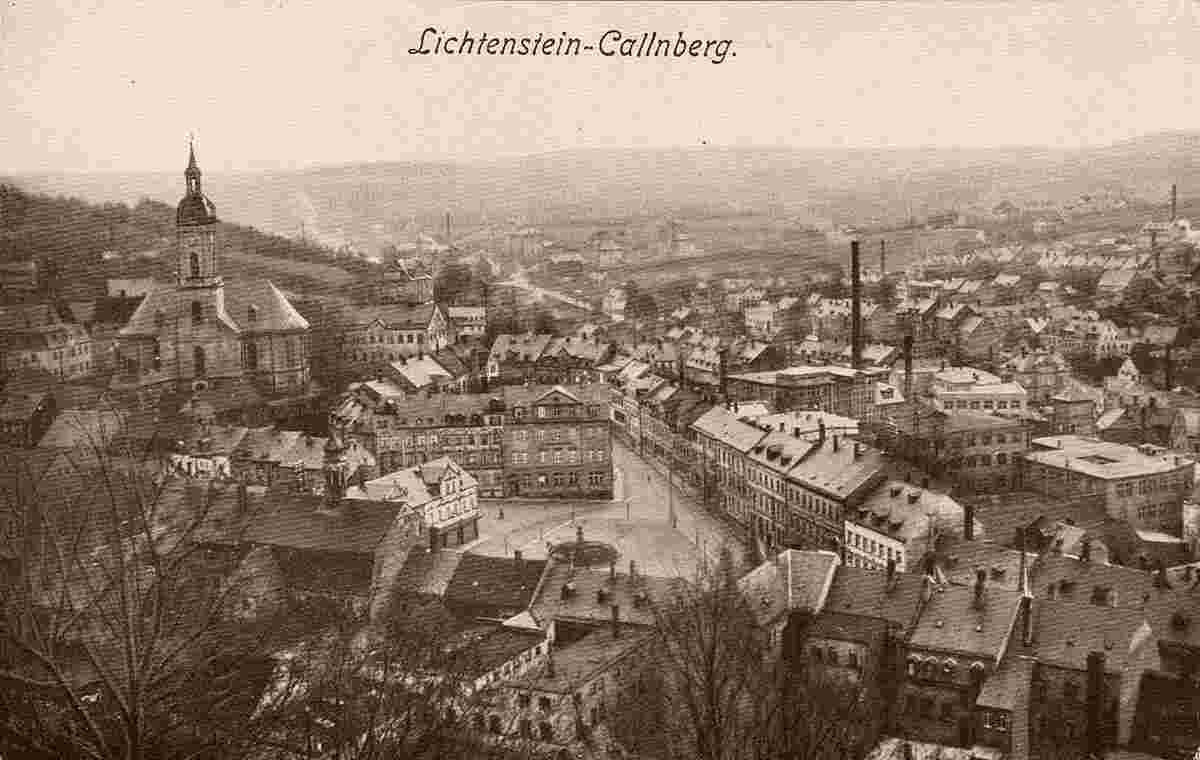 Lichtenstein. Callnberg - Blick auf Stadtteil