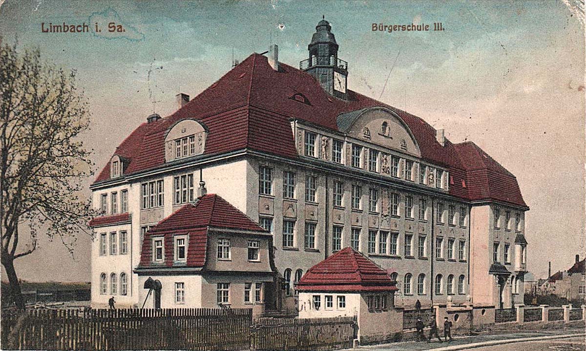 Limbach-Oberfrohna. Limbach - Bürgerschule III, 1919