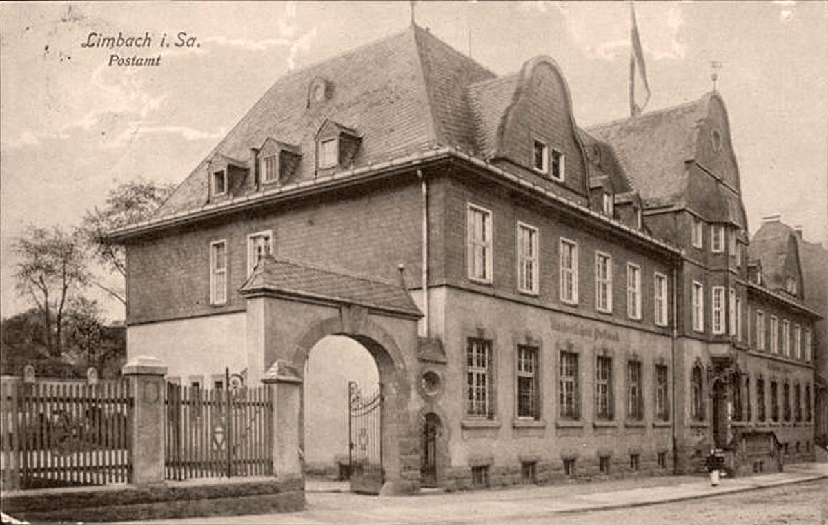 Limbach-Oberfrohna. Limbach - Postamt, 1916