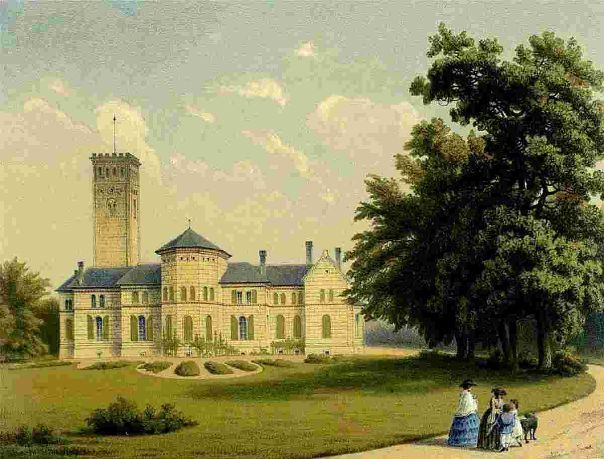 Loitsche-Heinrichsberg. Schloss Ramstedt, Lithografie aus dem 19. Jahrhundert