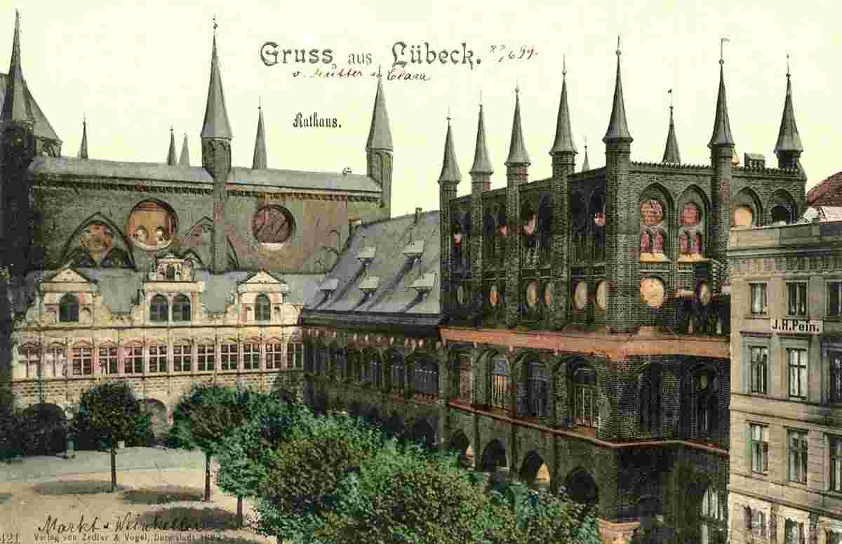 Lübeck. Rathaus, 1899