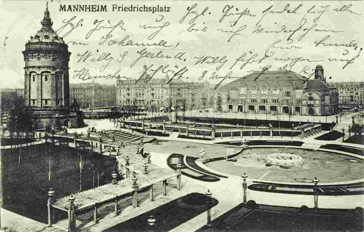 Mannheim. Friedrichsplatz, 1910