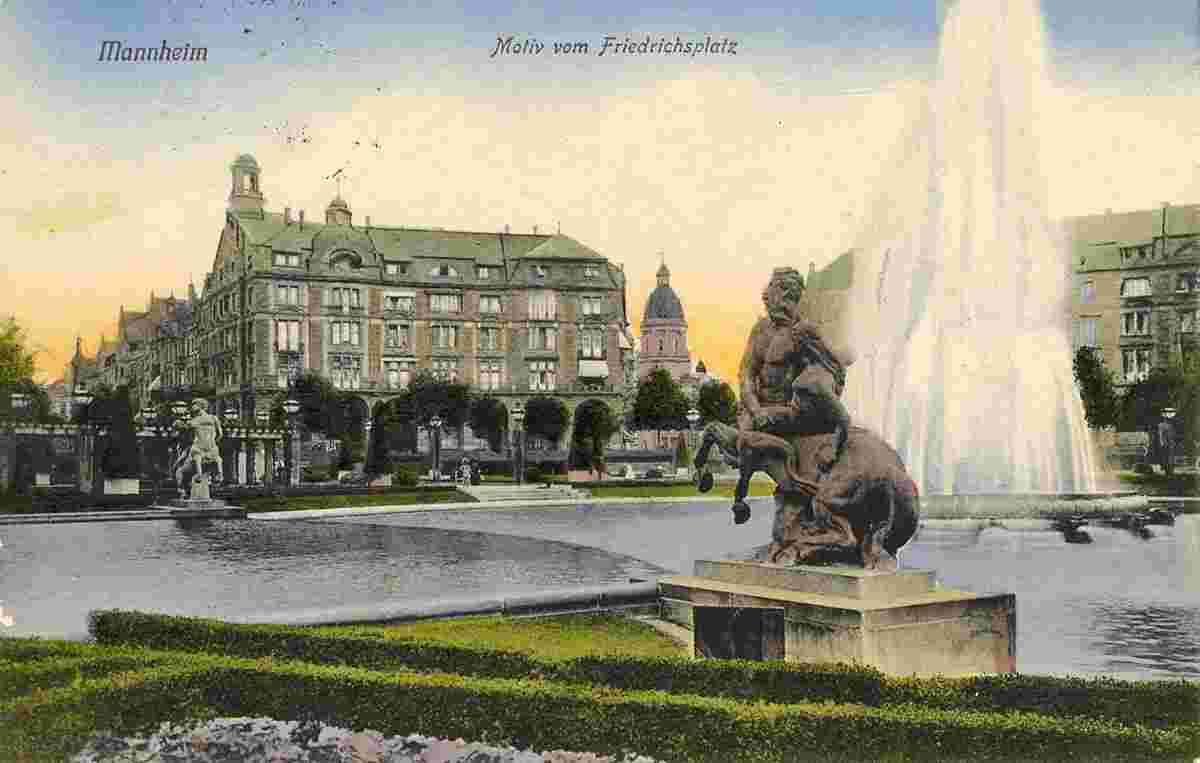 Mannheim. Friedrichsplatz, 1916