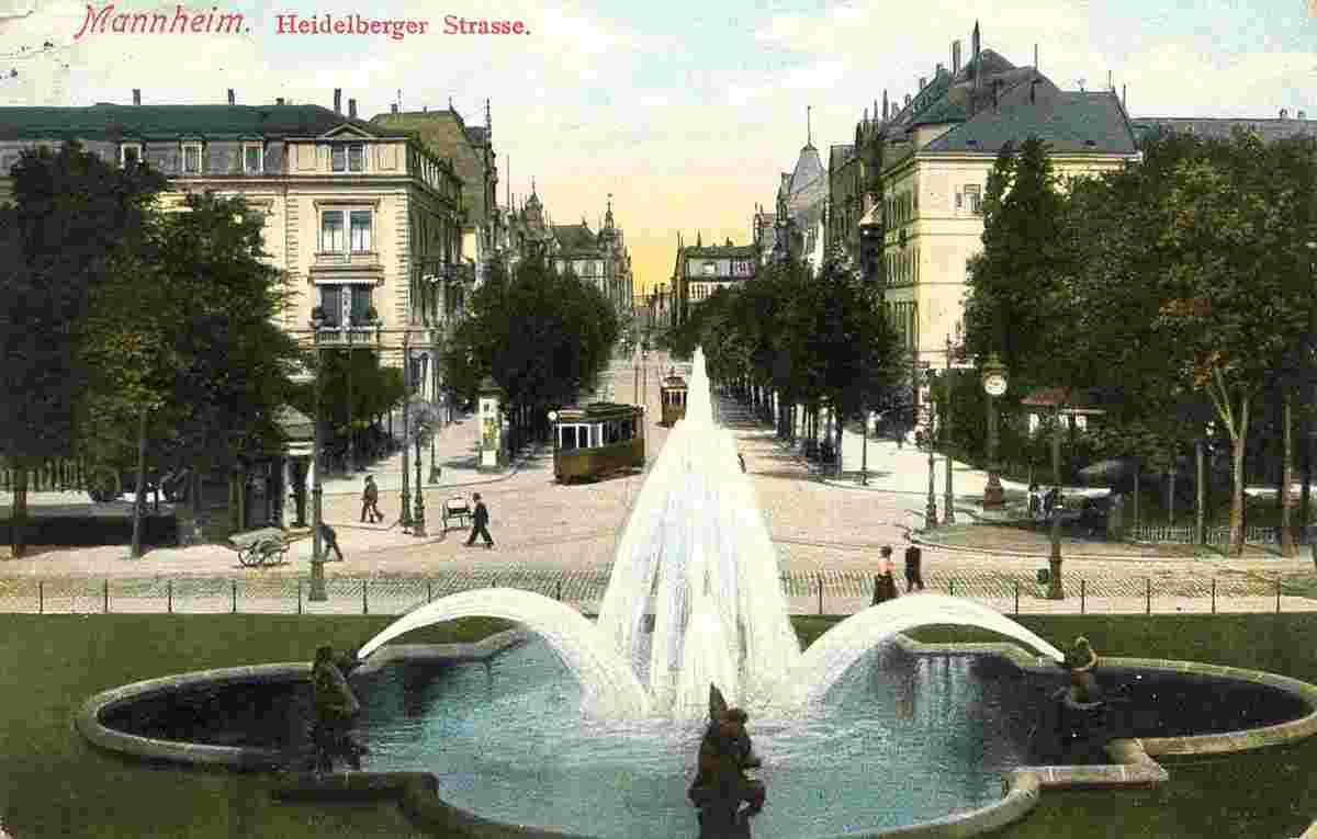 Mannheim. Heidelberger Straße, 1910