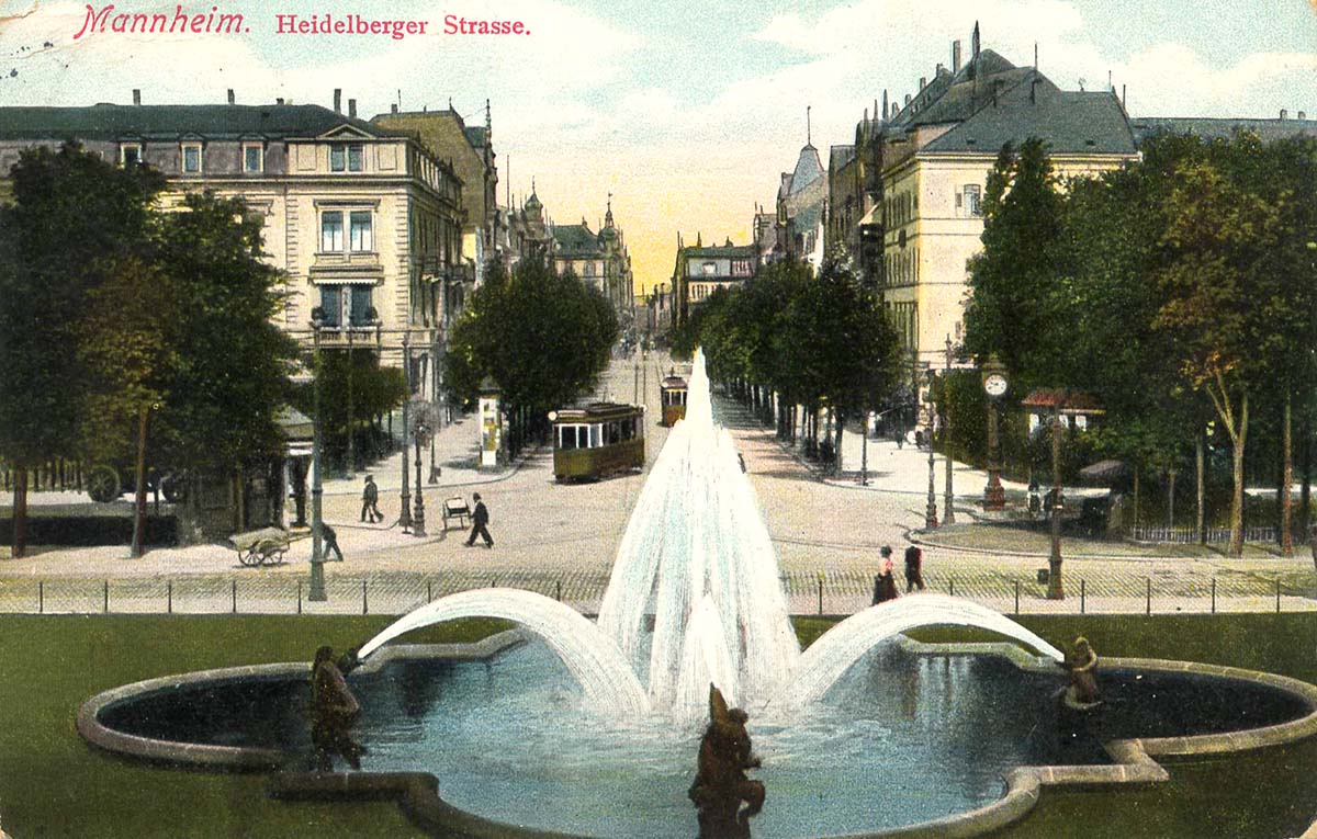 Mannheim. Heidelberger Straße, 1910