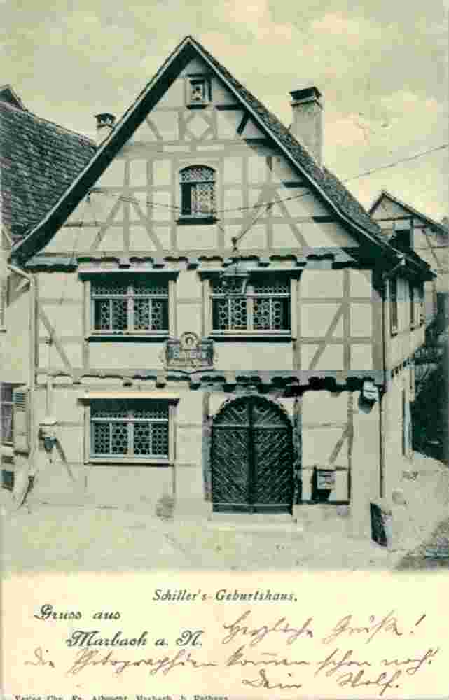 Marbach. Schiller Geburtshaus, 1905