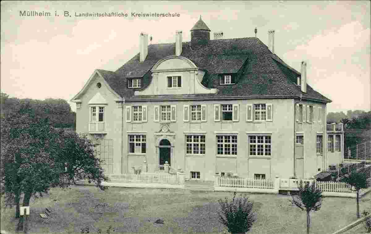 Müllheim. Landwirtschaftliche Kreiswinterschule, 1914