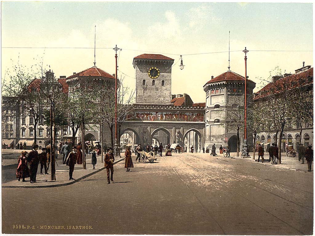 München. Isar - Tor am östlichen Ausfahrt der Altstadt