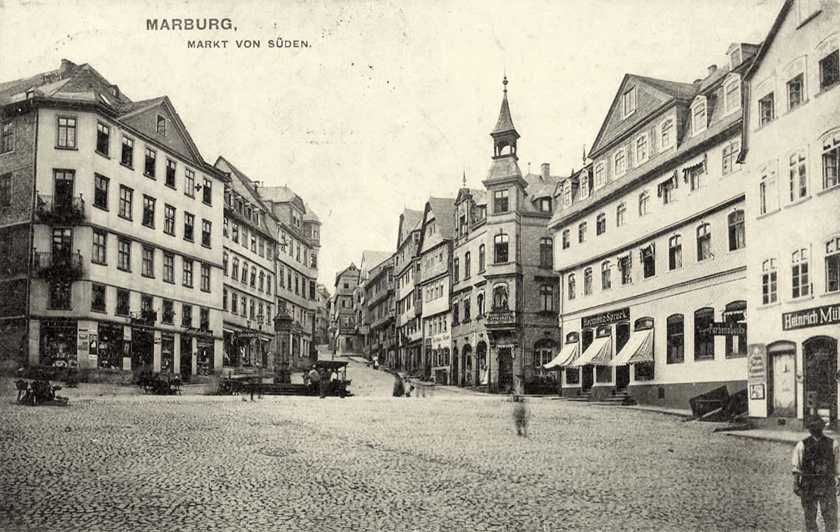 Marburg. Marktplatz, 1914