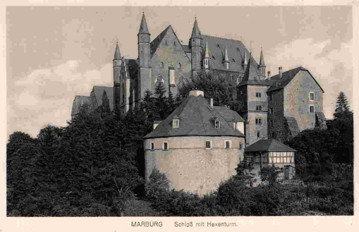 Marburg. Schloß mit Hexenturm