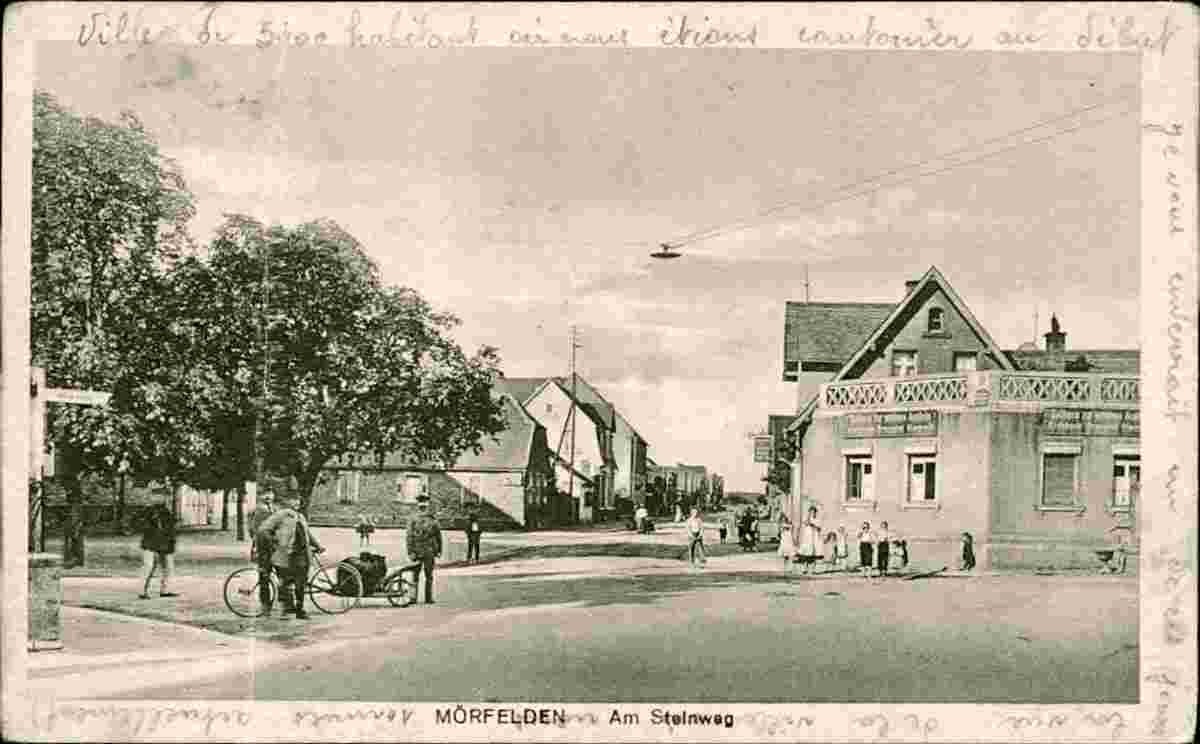 Mörfelden-Walldorf. Mörfelden - Am Steinweg, 1918