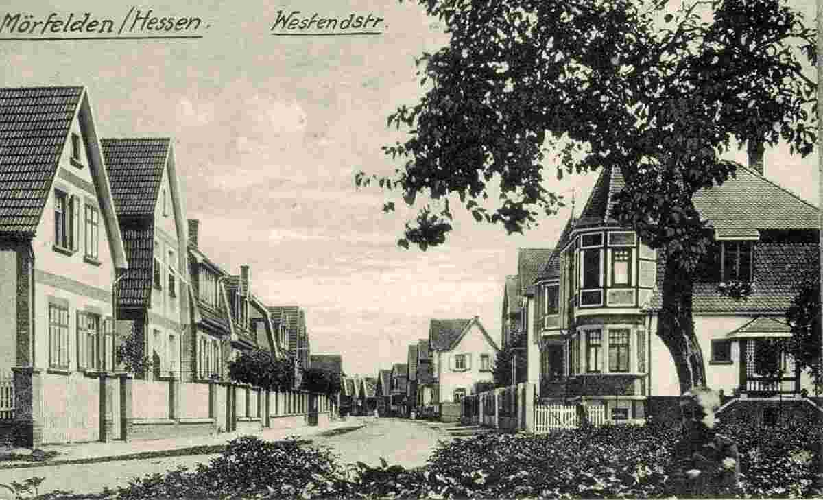 Mörfelden-Walldorf. Mörfelden - Westendstraße, 1919