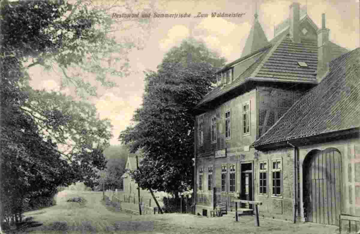 Melle. Restaurant und Sommerfrische 'Zum Waldmeister', Besitzer F. Drees, 1910