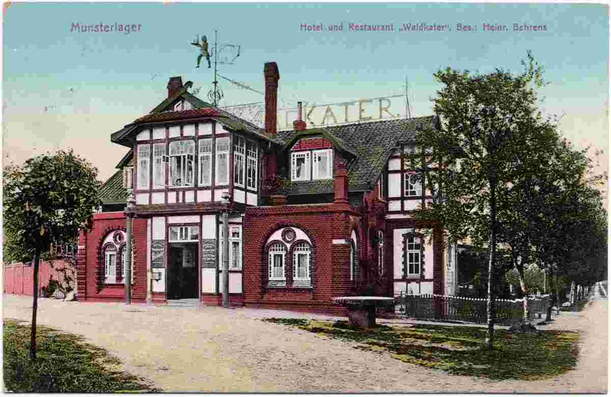 Munster. Hotel und Restaurant Waldkater, 1913