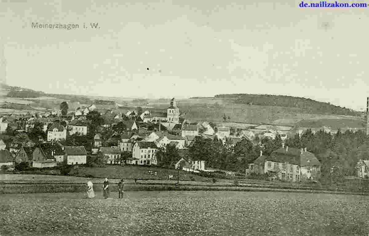 Meinerzhagen. Panorama der Stadt, 1910