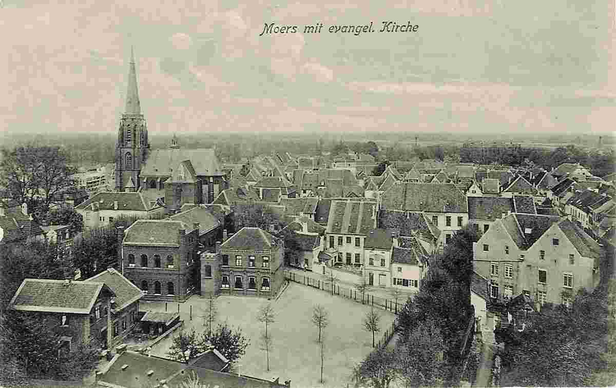Moers. Altstadt von der Katholischen Kirche aus, 1899