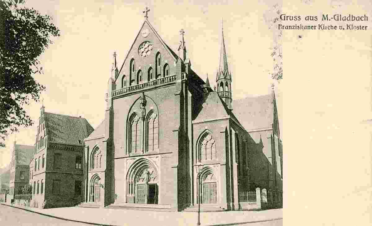 Mönchengladbach. Franziskaner Kirche, um 1910